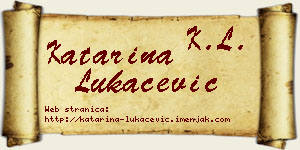 Katarina Lukačević vizit kartica